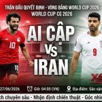 Ảnh bìa nhận định trận đấu Ai Cập vs Iran tại lượt cuối bảng G World Cup 2026, điểm nhấn cuộc đối đầu giữa Mohamed Salah và Mehdi Taremi.